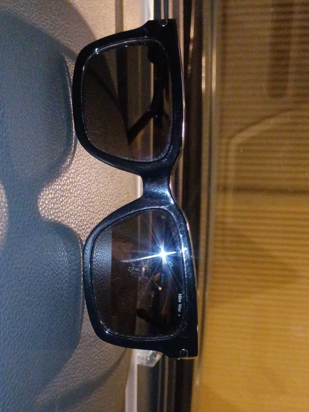 Nike Crescent EV24017 Black Square Sunglasses with Dark Lenses
